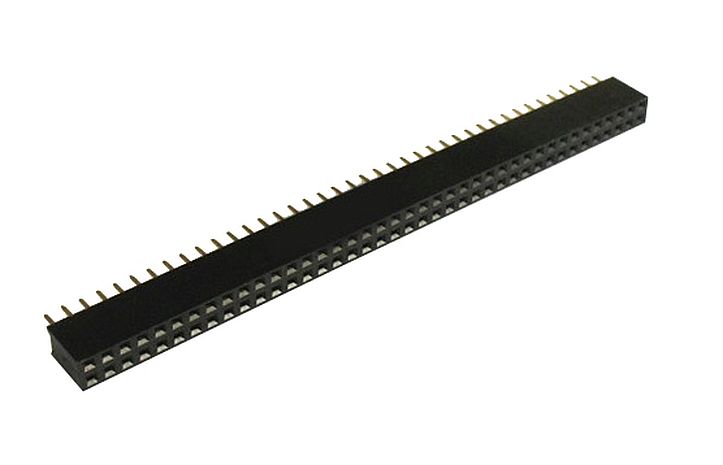 Pin header female pinsocket 2x40 pin 2.54mm pitch zwart